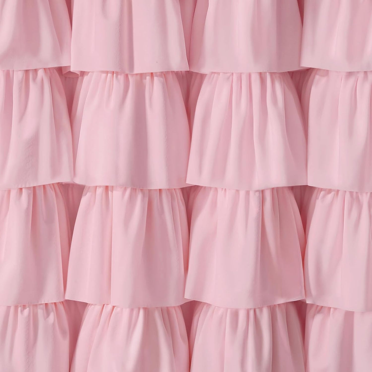 Pink Ruffle Shower Curtains for Bathroom Cute 72" W x 72" L