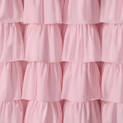 Pink Ruffle Shower Curtains for Bathroom Cute 72" W x 72" L