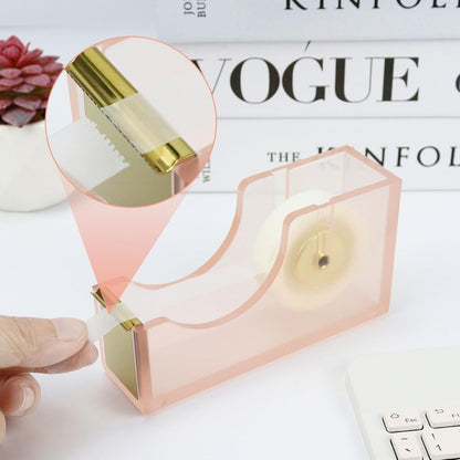 Pink Gold Office Supplies Set - Desk Accessories Kit