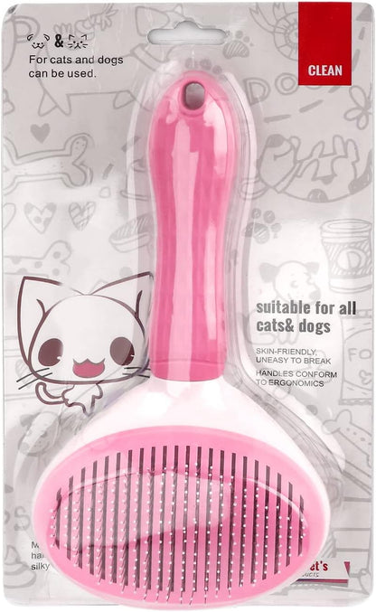 Cat Brush for Shedding, Skin Friendly Self-Clean Dog Slicker Brush