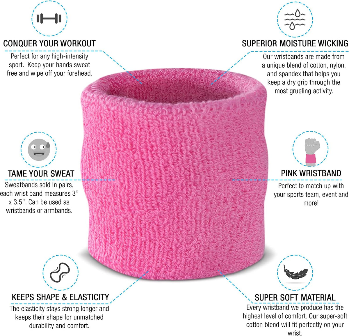 Kids Sweatbands, Headbands & Wristbands for Toddlers, Non-Slip and Lightweight Fabric Bands for Youth Basketball, Soccer, and Tennis, Moisture-Wicking Bands for Cosplay & Costumes