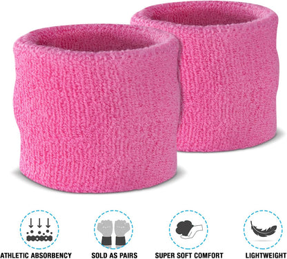 Kids Sweatbands, Headbands & Wristbands for Toddlers, Non-Slip and Lightweight Fabric Bands for Youth Basketball, Soccer, and Tennis, Moisture-Wicking Bands for Cosplay & Costumes