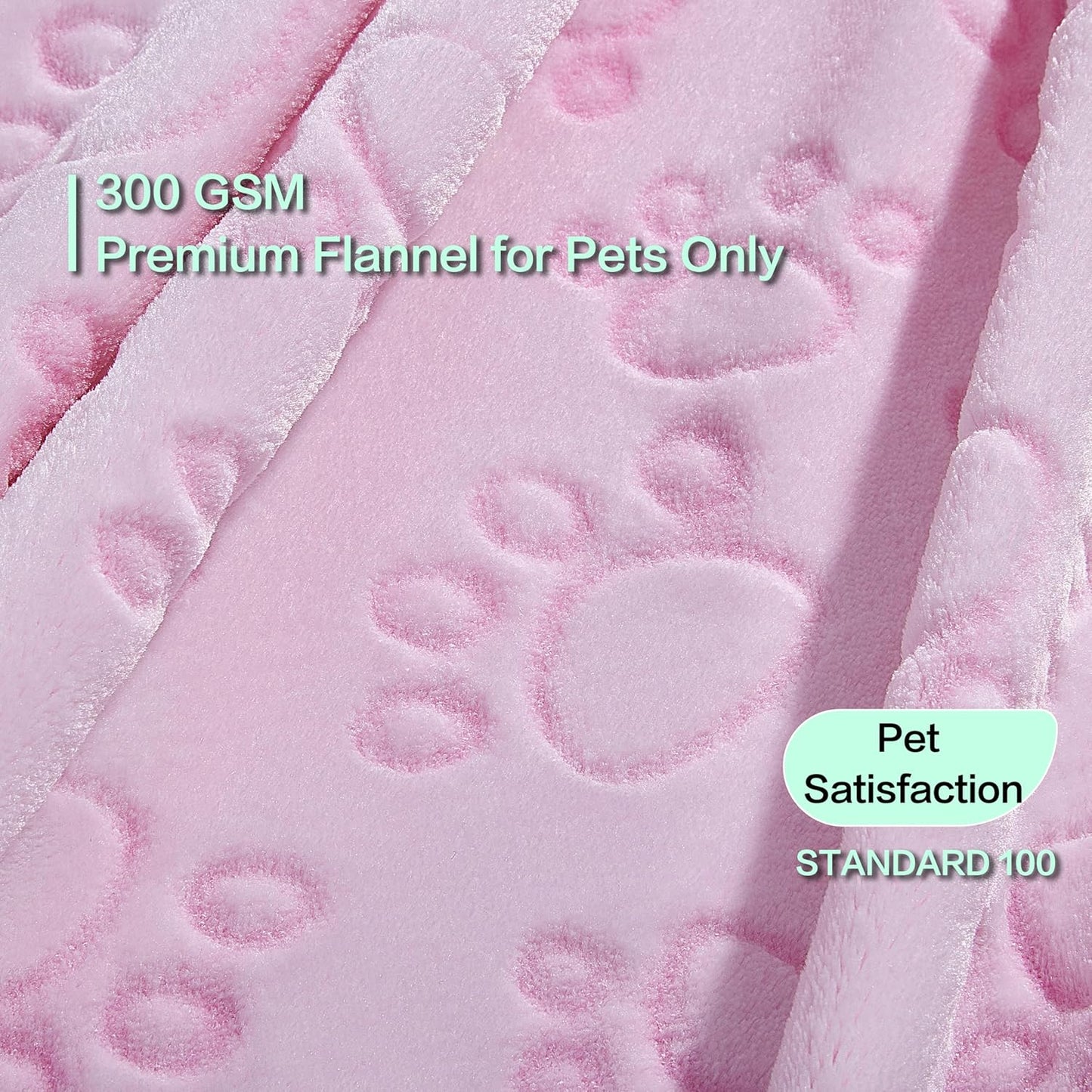 Premium Soft Dog Blanket, with Flannel Pink Cute Paw Print, Cat Blanket Puppy Supplies Dog Products Stuff Essentials(Pink 32x40 inches)