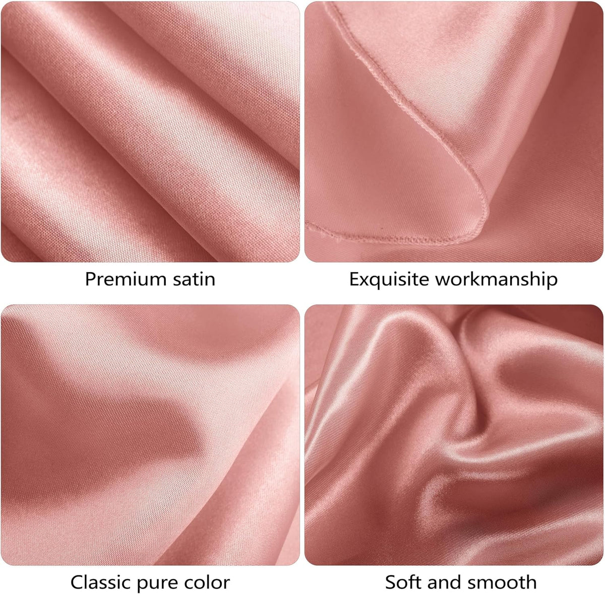 120 Inches Round Satin Tablecloths Rose Gold Overlay Round Satin Table Cover Bright Silk Tablecloth Smooth Fabric Tablecloth for Wedding Banquet Table Decoration