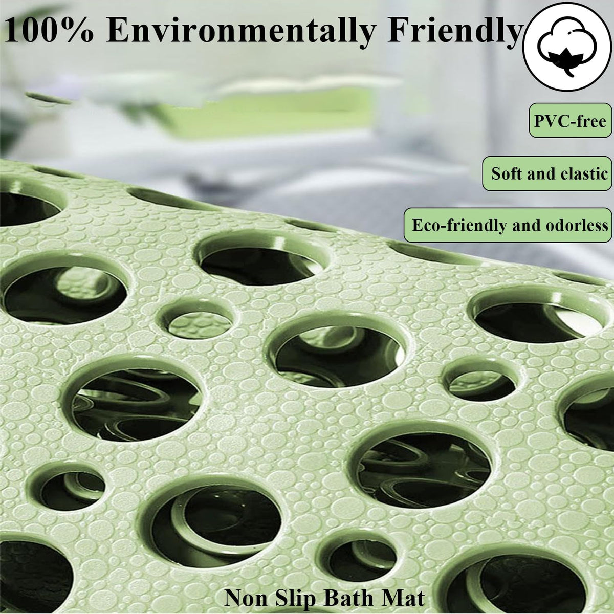 Casa and Beyond Shower Mat, Secure Shower Mats Easy to Clean, Showers Mat with Suction Cup, Washable Non-Slip Bathtub Mats for Inside Showers (Pink,29.5 * 17 in)