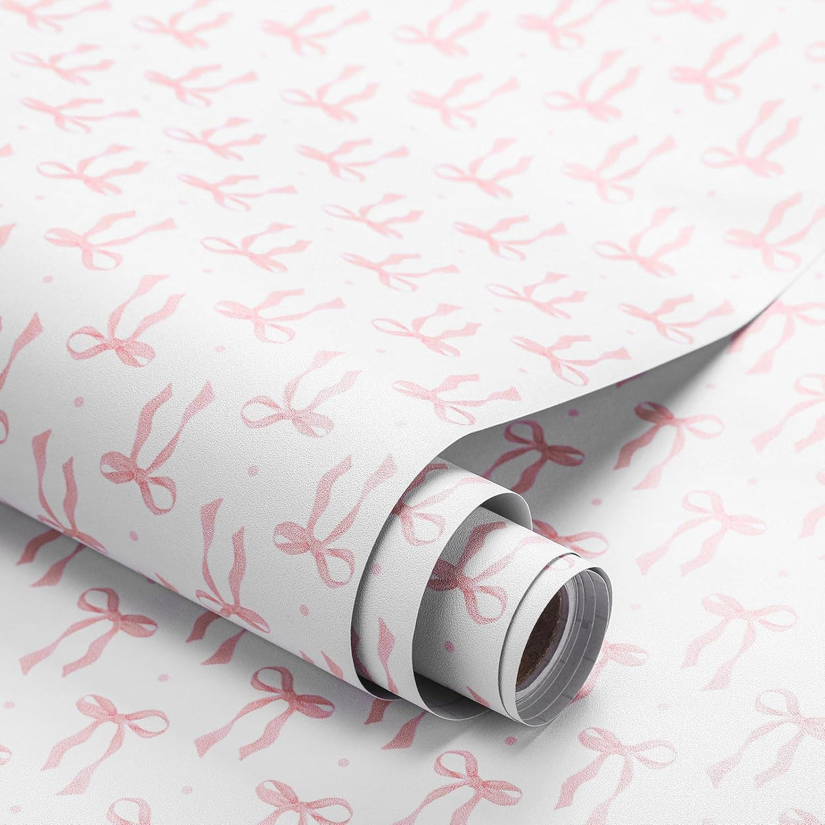 Pink Bow Wallpaper Peel and Stick Contact Paper 15.8 x 118.1