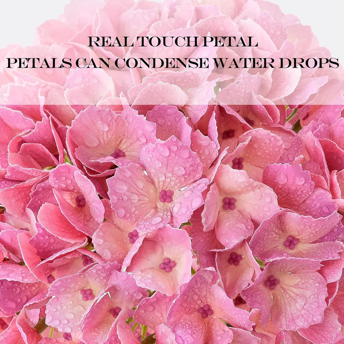 JINWOE Real Touch Artificial Hydrangea Flowers, 3pcs 21" Pink Latex Spring Silk Faux Hydrangea Flowers,Lifelike Artificial Hydrangeas with Stems for Porch Bouquets Wedding Home Baby Showers