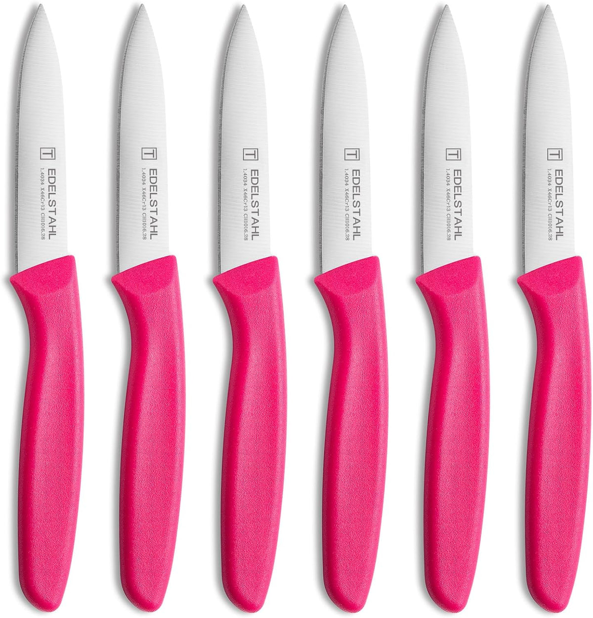 Paring Knives Set of 6,Vegetable&Fruit Knife Set,Small Knife,Pink