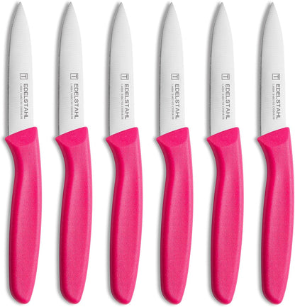 Paring Knives Set of 6,Vegetable&Fruit Knife Set,Small Knife,Pink