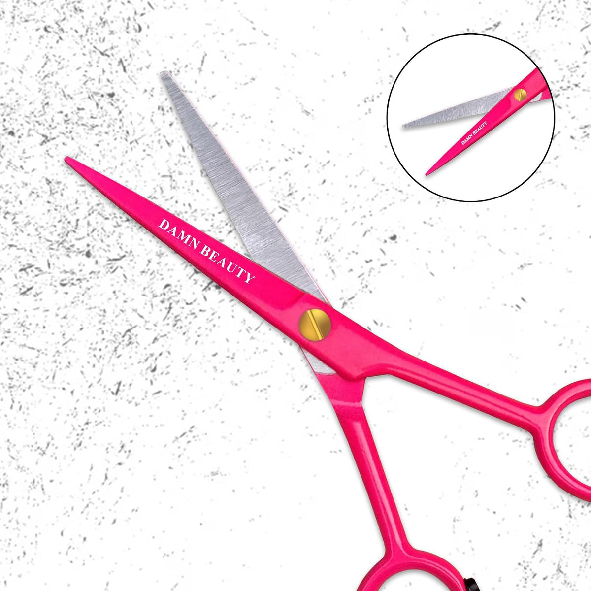 5.5"Professional Hair and Beard Scissor For Men & Women German Shears Use for Facial Hair, Trimming, Grooming, Cutting, and Styling of Beard (Pink)