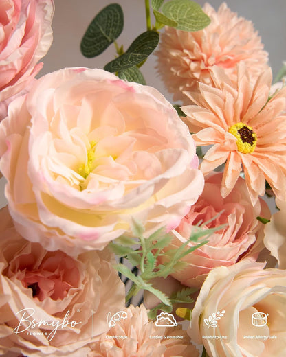 Artificial Flowers Combo Box Pink Fake Rose Flower for Wedding Decorations