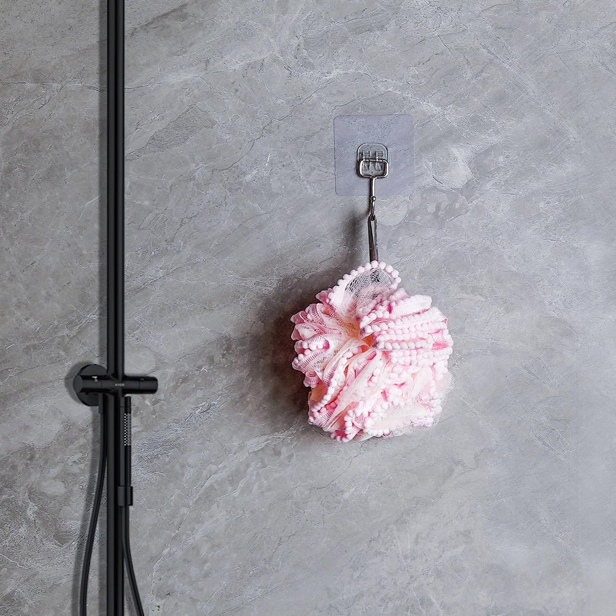 Pink Loofah, Shower Bath Spong, Soft Shower Loofahs Balls, Globose lace Shower Ball, for Body Wash Scrubber Cleaning Loofah Bathroom Accessories (2Pcs Pink)