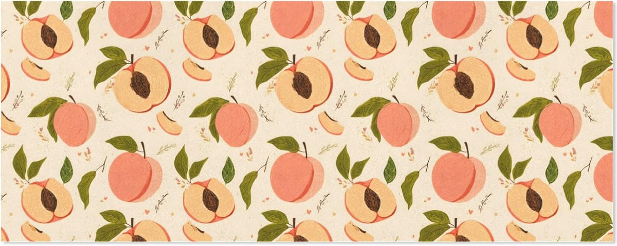 2 Rolls Birthday Wrapping Paper Roll - Peaches Pattern Design Gift Wrap Perfect for Weddings, Brides, Holidays, Baby Showers - 58 x 22.8 inches