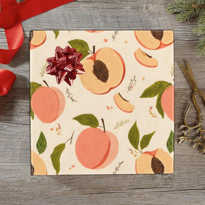 2 Rolls Birthday Wrapping Paper Roll - Peaches Pattern Design Gift Wrap Perfect for Weddings, Brides, Holidays, Baby Showers - 58 x 22.8 inches