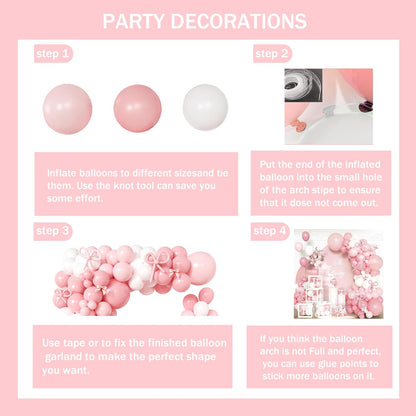 170Pcs Coquette Pink Bow Baby Shower Decorations for Girl - Soft Pink Balloon Arch Garland Kit with 4 Baby Boxes - DIY Long Balloons for Bows, Princess Birthday Party Supplies, Gender Reveal