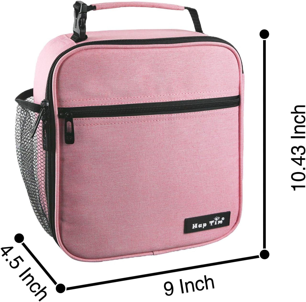 lunchbox for Adult, Insulated Lunch Bag for Women, Reusable Lunch Box, Spacious Lunchbag, Pink (18654-PK)