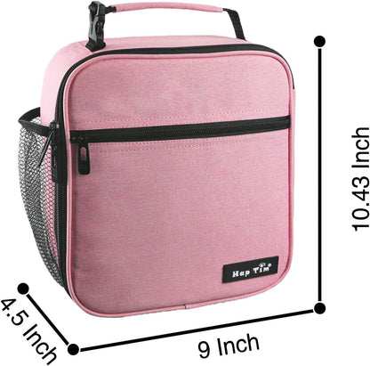lunchbox for Adult, Insulated Lunch Bag for Women, Reusable Lunch Box, Spacious Lunchbag, Pink (18654-PK)
