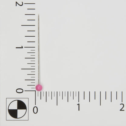 1-3/4" Extra-Long Color Ball Straight Pins, 180 Count, Pink