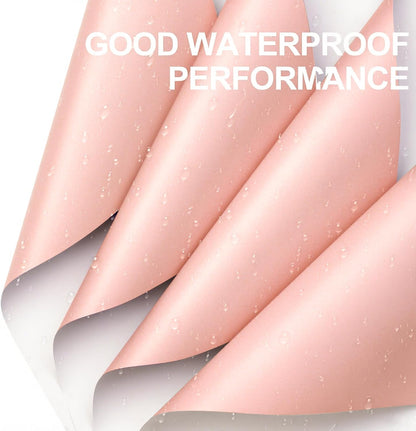 20 Sheets Flower Wrapping Paper - 22.4 x 22.4 inch Pink White Color Water-Resistant Floral Bouquet Wrapping Paper, Florist Supplies Packaging for Wedding Birthday Gift DIY