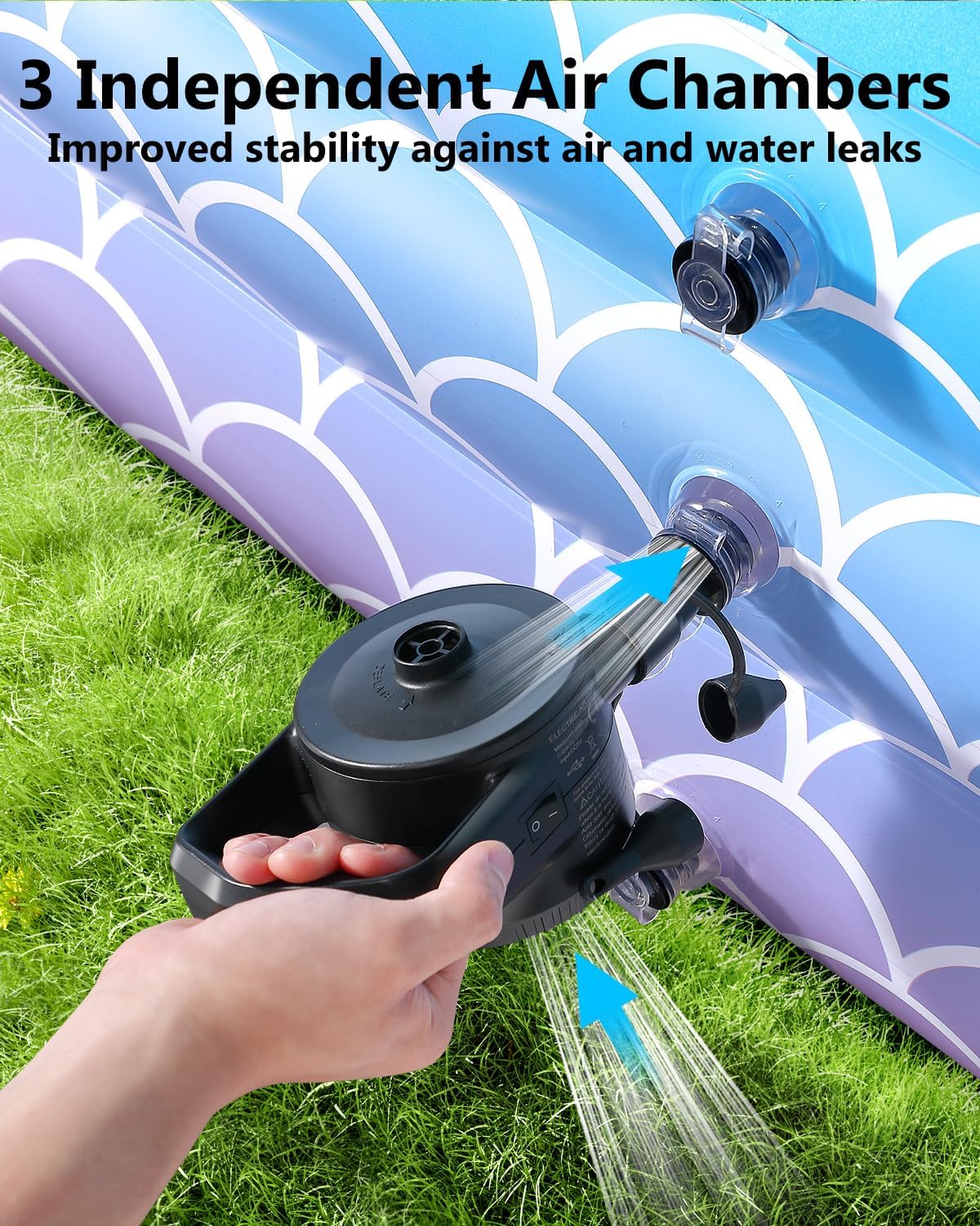 2025 Upgrade Inflatable Pool for Kids and Adults-120"*72"*22" Full-Sized Inflatable Swimming Pool Leakproof Blow Up Above Ground for Backyard Outdoor Garden Summer Water Party Pink