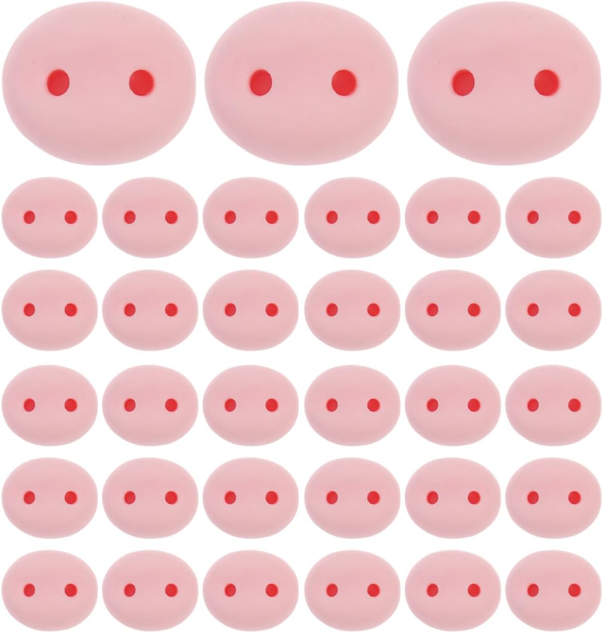 50Pcs Resin Pig Nose Buttons Mini Pig Snout Costume Accessories for Doll Making Plush Doll Accessories Stuffed Animal Repair Kit DIY Crafts Halloween Props