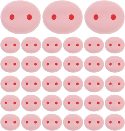 50Pcs Resin Pig Nose Buttons Mini Pig Snout Costume Accessories for Doll Making Plush Doll Accessories Stuffed Animal Repair Kit DIY Crafts Halloween Props
