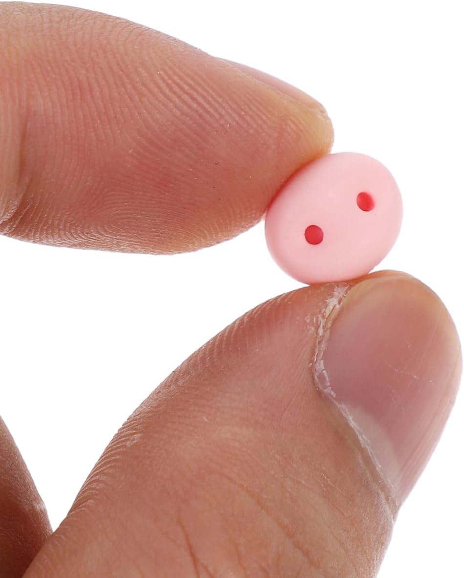 50Pcs Resin Pig Nose Buttons Mini Pig Snout Costume Accessories for Doll Making Plush Doll Accessories Stuffed Animal Repair Kit DIY Crafts Halloween Props