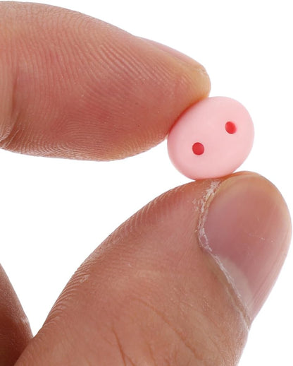 50Pcs Resin Pig Nose Buttons Mini Pig Snout Costume Accessories for Doll Making Plush Doll Accessories Stuffed Animal Repair Kit DIY Crafts Halloween Props
