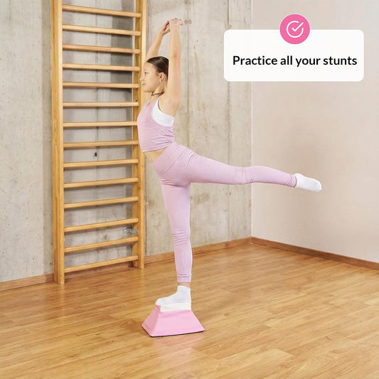 Flyer Stand Cheer | Portable Balance Trainer for Cheerleading | Stunting Flyer Practice Platform | Lightweight Gymnastics Balance Block | Cheer Equipment For Home