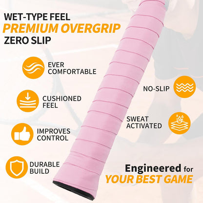 2 Pcs Tennis Racket Grip Tape, Dry Tennis Overgrip Tape, Anti-Slip Absorbent Grip, Racket Overgrip Tape