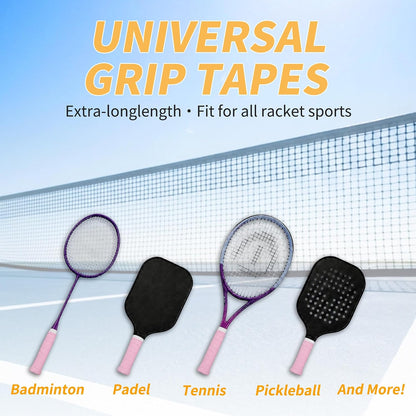 2 Pcs Tennis Racket Grip Tape, Dry Tennis Overgrip Tape, Anti-Slip Absorbent Grip, Racket Overgrip Tape
