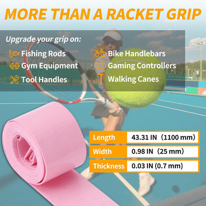 2 Pcs Tennis Racket Grip Tape, Dry Tennis Overgrip Tape, Anti-Slip Absorbent Grip, Racket Overgrip Tape