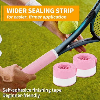 2 Pcs Tennis Racket Grip Tape, Dry Tennis Overgrip Tape, Anti-Slip Absorbent Grip, Racket Overgrip Tape