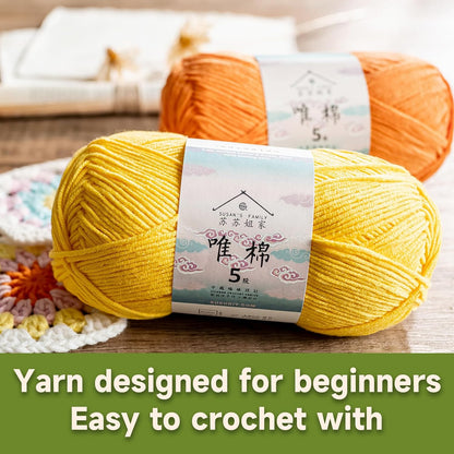 Soft Cotton Yarn, 3 x 100g, 5 Ply - Azalea Pink