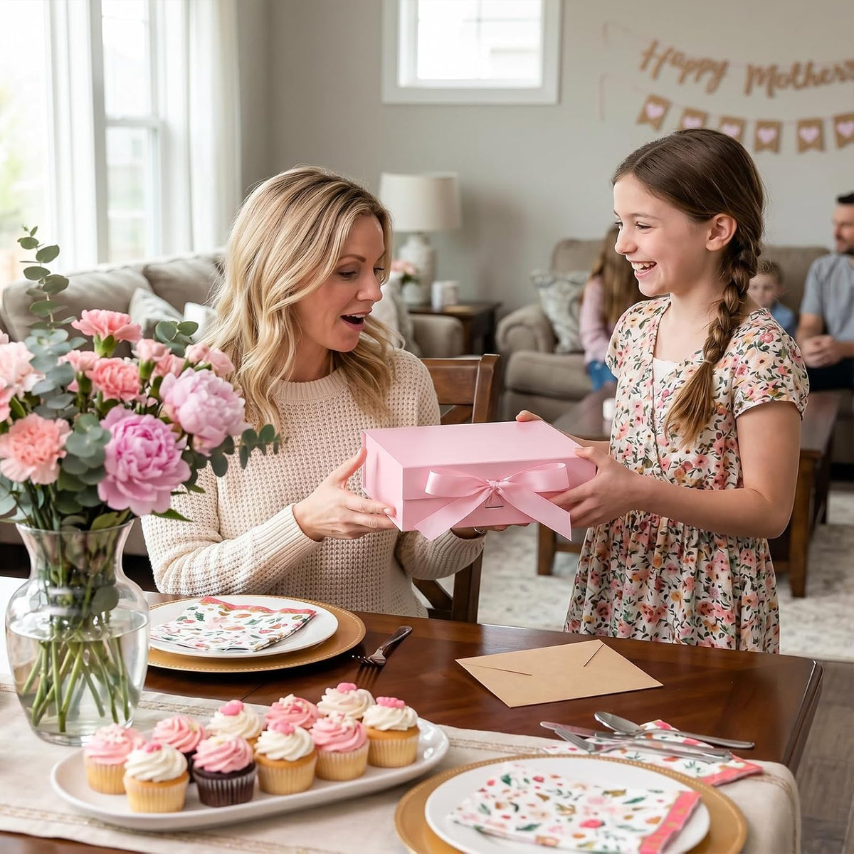 Pink Magnetic Gift Box, 10.5 X 7.5 X 3.1 inches