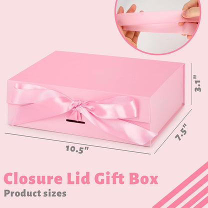 Pink Magnetic Gift Box, 10.5 X 7.5 X 3.1 inches