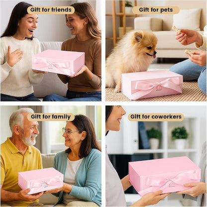 Pink Magnetic Gift Box, 10.5 X 7.5 X 3.1 inches