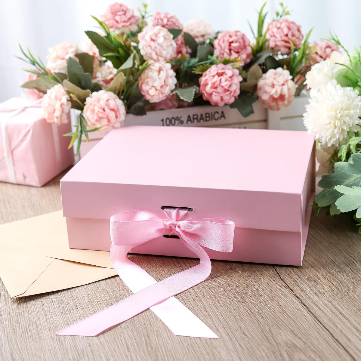 Pink Magnetic Gift Box, 10.5 X 7.5 X 3.1 inches