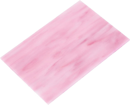 Stained Glass Sheet Mosaic Tile 7.9 Inch x 5.9 Inch Pink Stained Glass Sheets for Crafts DIY, Art Project