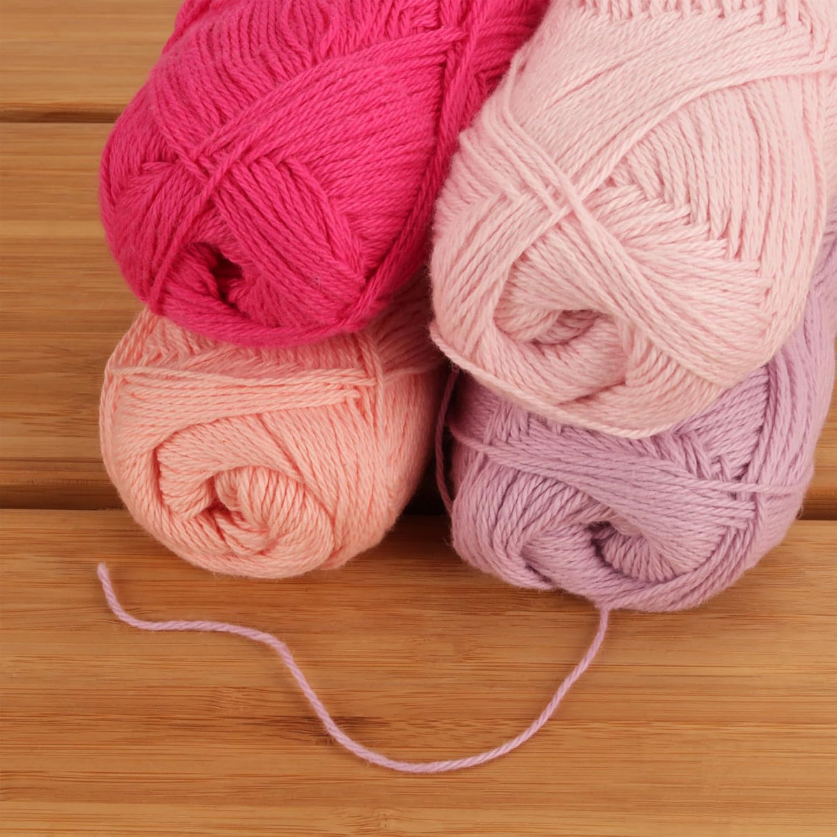JubileeYarn Cotton Select Yarn - Shades of Pink - 4 Skeins