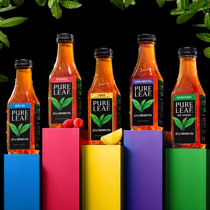 Iced Tea, Peach, Real Brewed Tea, 18.5 Fl Oz Bottles (Pack of 12)