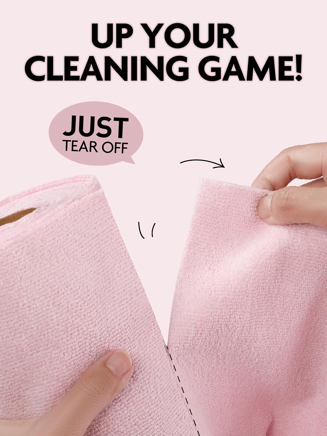 Kitchen Towels Roll, 80 Sheets,10''(Pink,Blue,Tan,Moss Green)