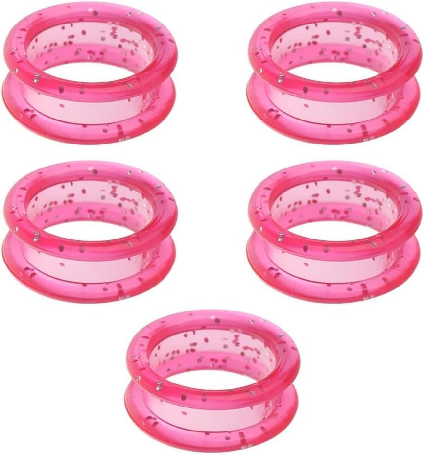 5Pcs Silicone Grooming Scissors Ring Pet Shears Ring Fit for Shears Dog Cat Comfortable Cutting Hair Grooming Tool Pet Supplies (Pink)