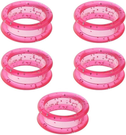 5Pcs Silicone Grooming Scissors Ring Pet Shears Ring Fit for Shears Dog Cat Comfortable Cutting Hair Grooming Tool Pet Supplies (Pink)