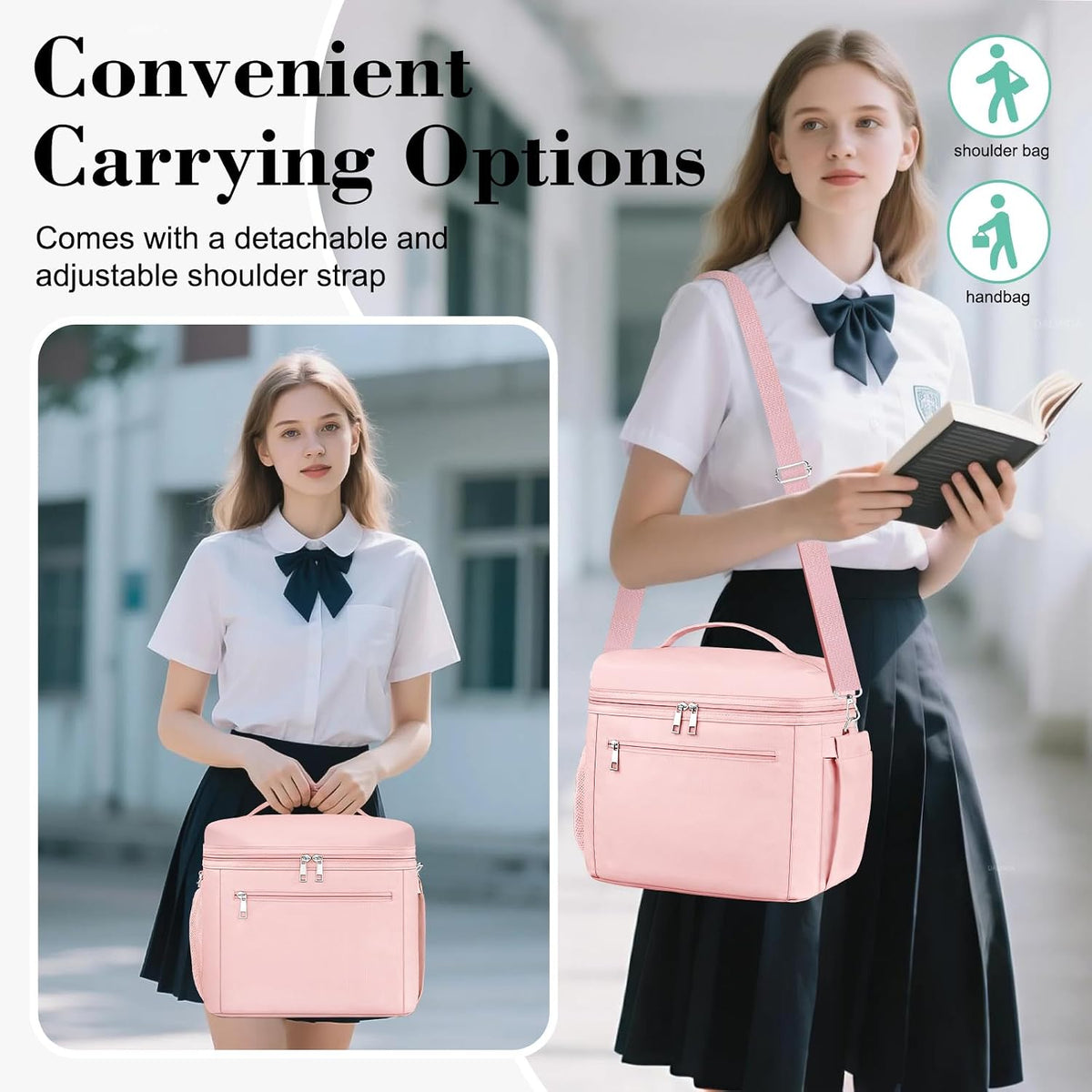 Insulated Lunch Box Women Men Leak-Proof Cooler Lunch Bag