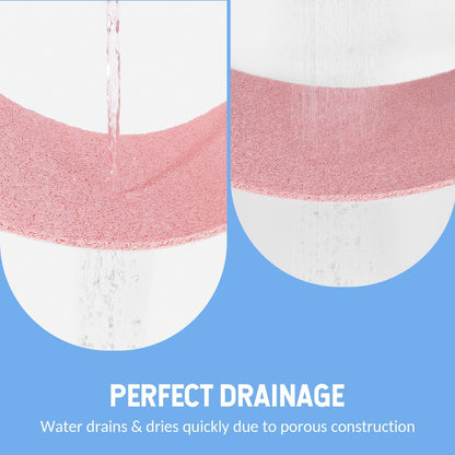 Non-Slip Bathtub Mat, Anti Slip Shower Mat, Fast Drying Bathtub Mats, Foot Scrubber Mat, Anti Slip Mat for Tub, Floor, Bathroom, Kitchen, Home, Hotel (Pink 24"×16")