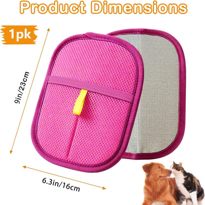 Thickened Pet Hair Removal Glove for Fabric Surfaces, Pink