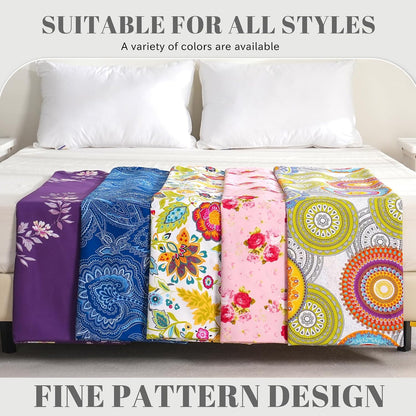 Floral Pattern Bed Sheet Set Queen Size, 16" Deep Pocket 4PCS