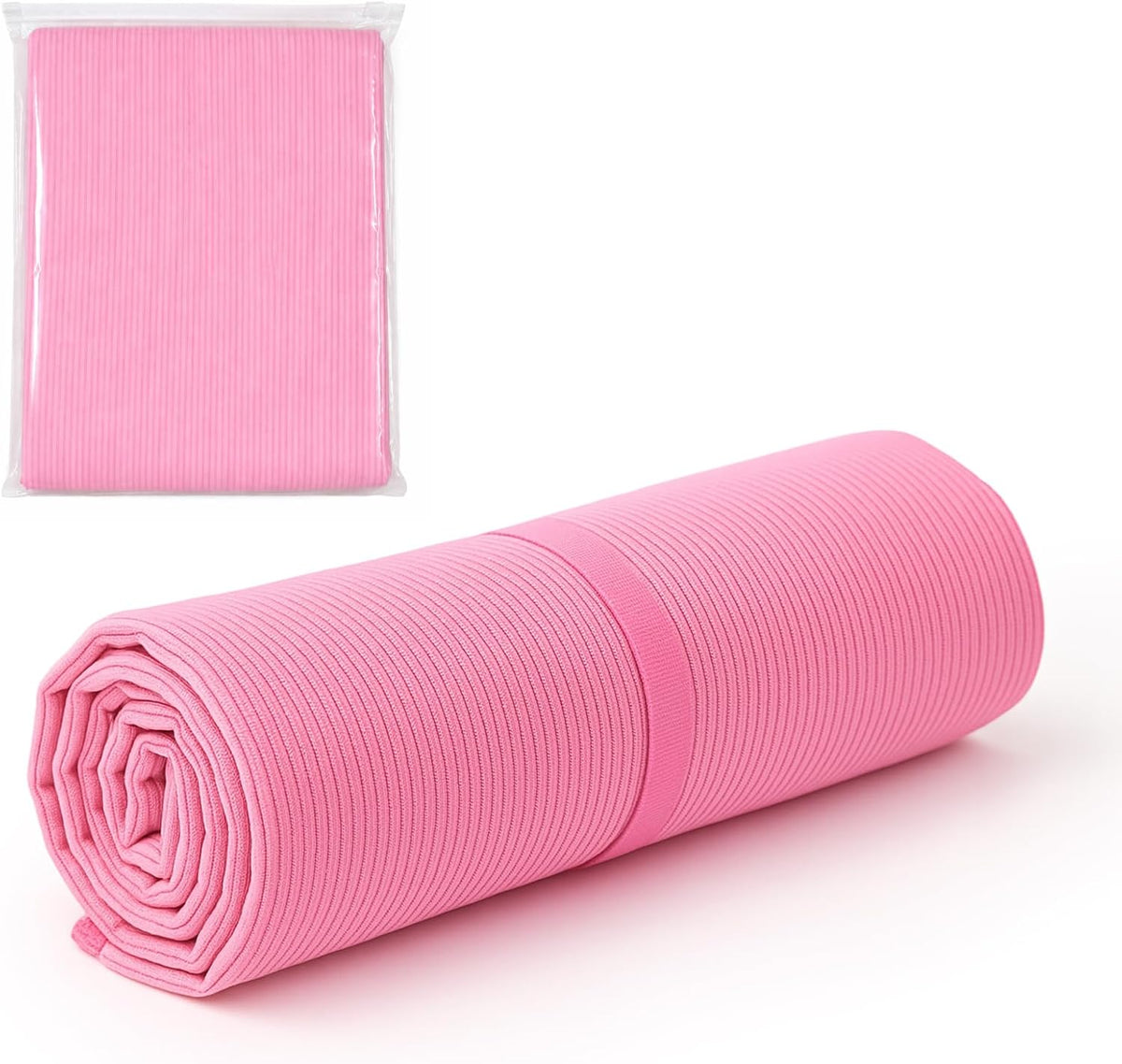 Steel-land Microfiber Beach Towel, Lightweight Quick Dry Pool Towel, Super Absorbent Soft Bath Towel for Swimming, Gym, Travel, Camping & Outdoor, Sand Free, Compact and Large 9.5" x 9.5", Pink