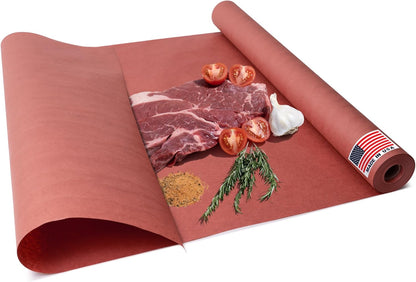 24" x 100' Made in USA Pink Butcher Paper Roll - Food-Grade, Breathable Peach Butcher Paper - Perfect for BBQ, Smoking Meat, Wrapping Brisket & Protecting the Bark